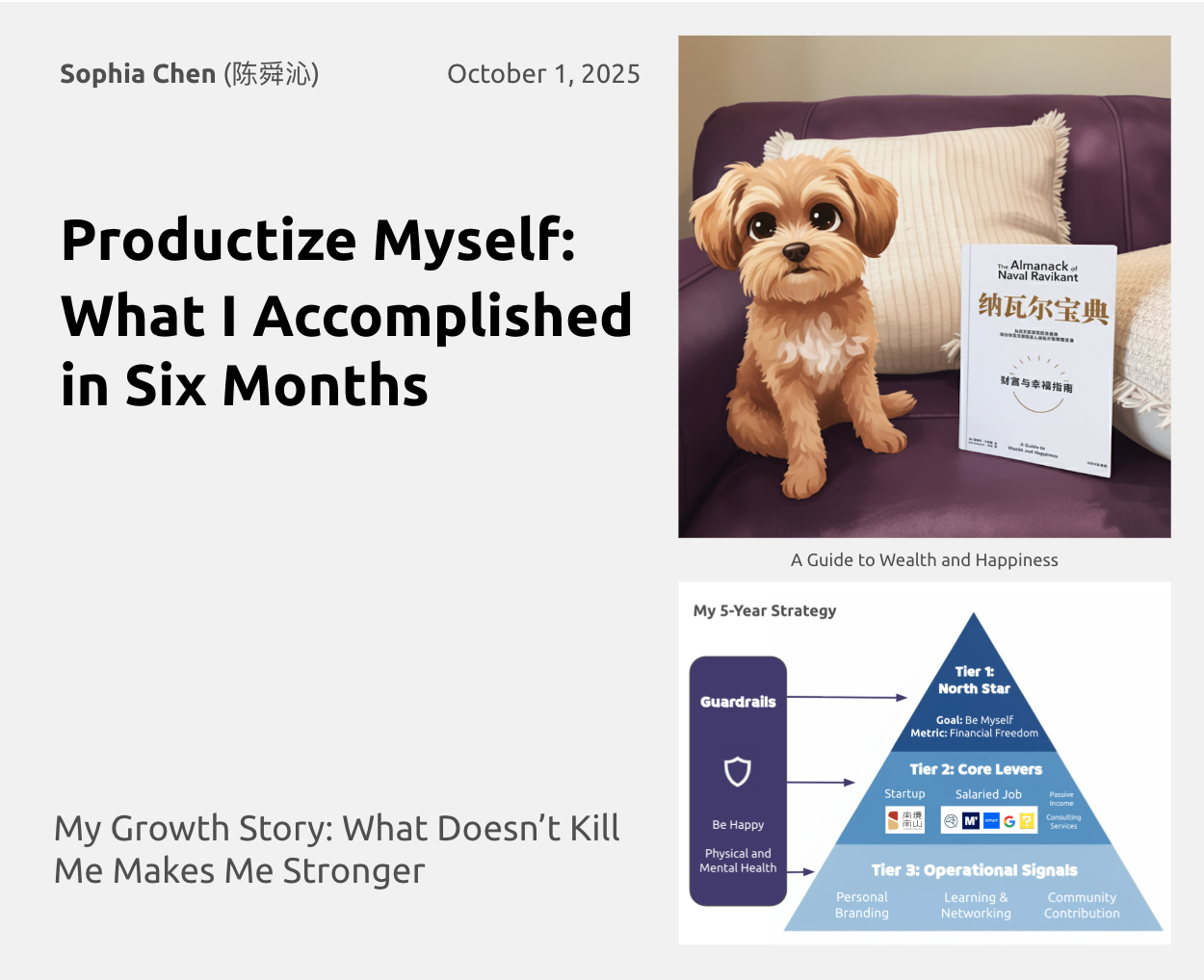 Productize Myself: What I Accomplished in Six Months